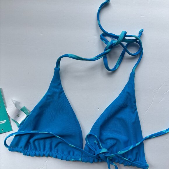 New Sports Illustrated Reversible Triangle Swim Bikini Top Size Medium, Blue, M - Picture 2 of 3